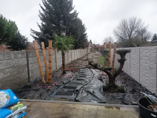 Avancement de la création paysagère à Roeulx, Douai, Les Jardins de Jo