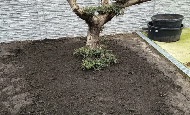 Chantier en cours à Roeulx, pour une nouvelle création paysagère, Douai, Les Jardins de Jo