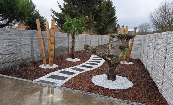 Avancement de la création paysagère à Roeulx, Douai, Les Jardins de Jo